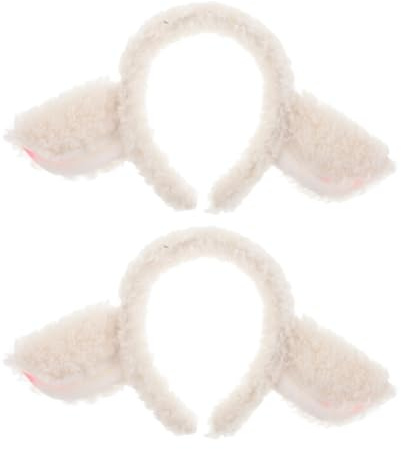 BESPORTBLE 2 stycken plysch fåröron pannband mjukt lamm hårband för barn söt tecknad djurhuvud smycke scenoutfit festtillbehör