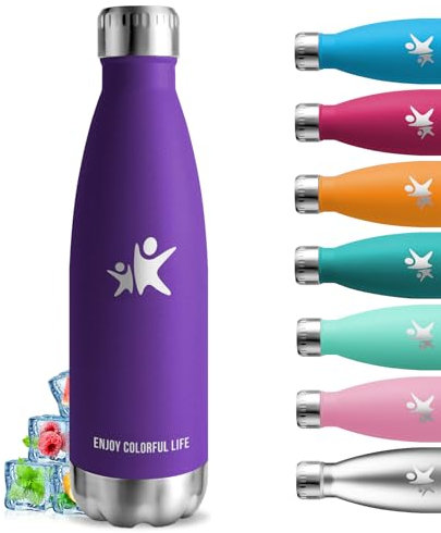 Gourde Isotherme 750 ml, Sans BPA, Inox, 24h Froid & 12h Chaud, Metal, Anti Fuite, Reutilisable, Double Vide, Gourde Acier Inoxydable, pour École, Bureau, Voyage, Camping