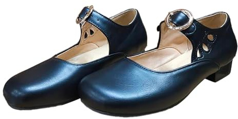 Scarpe da donna estive, sportive, da sposa, Dirndl, larghe, con tacco a spillo, B blu., 40 EU