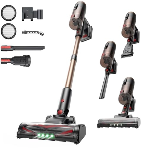 Proscenic P11 Ultra+ Aspirateur Balai sans Fil,50KPa 50Mins 500W Aspirateur sans Fil Puissant,Brosse Anti-Emmêlement,télescopique Léger Aspirateur Balai pour Tapis, Poils Animaux, Sol Dur et Voiture