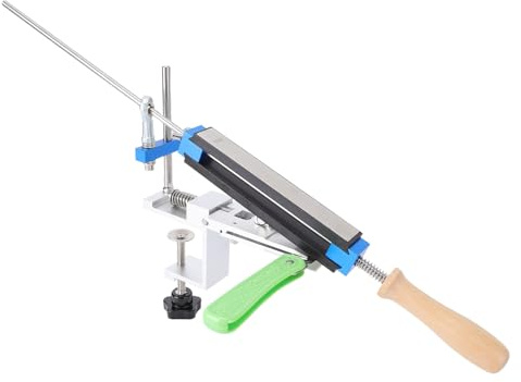 YUEHISY Sharpener, Guided Sharpening Tool with 150/400/800/2000 Grit Diamond Whetstones, for Kitchen Outdoor Blades (with 4 Diamond Whetstones)