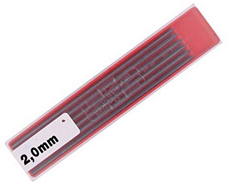 KOH-I-NOOR - Mine in grafite per matita meccanica 3B, diametro: 2 mm, lunghezza: 120 mm, 12 pezzi