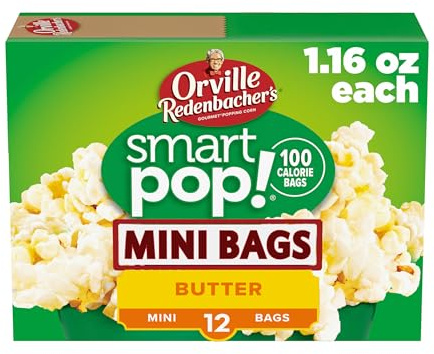 Orville Redenbacher’s Microwave Popcorn, SmartPop! Butter Flavor, 4g Fiber Per Serving, 1.6 oz., 12-Count