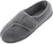 Git-up Diabetic Slippers Shoes for Men Arthritis Edema Adjustable Closure Toe Swollen Feet Slippers Memory Foam Comfy Bedroom House Indoor Outdoor Shoes, Gray UK/9