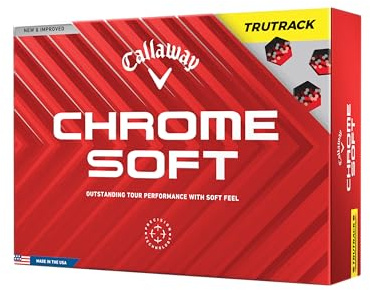Callaway Golf Chrome Soft Golf Balls (True Track (Yellow)
