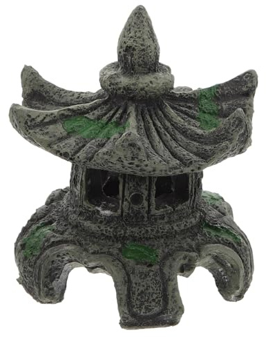 SUPVOX Pagoda Acquario Decorazione in Miniatura Lanterna Giapponese Pagoda Figurine Betta Nascondiglio Accessori per Il Giardino Fatato Zen Terrario Decorazioni Bonsai