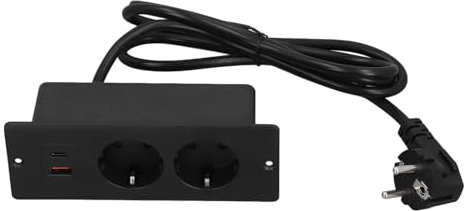 Prolunga per Presa Multipla con Protezione Sovratensione e Adattatore per 3 Porte USB Splitter per Presa Distanziata, Certificato ETL, Adattatore Multipresa Bianco 680J per