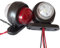Oufdj-iPro 2 stk. Begrenzungsleuchten 9 LED Positionsleuchten 12V 24V Umrissleuchten Anhänger 3 Fabre LKW PKW E20, Weiß & Rot