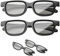 4Pcs 3D Glasses for Cinema, Black Universal 3D Glasses Passive 3D Glasses 3D TV Glasses 3D Sunglasses for Childrens Adults Home Cinema Theater TV Game 3d Print Anaglyph Photos
