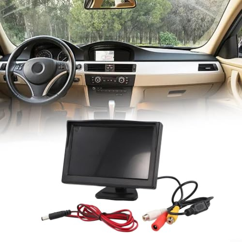 Zoegneer 5 Inch AHD 1080P Car Reversing Camera Kit Car Reverse Monitor With Rear View Camera Kit Waterproof 170° Wide Angle Lens Backup Parking Assistance System