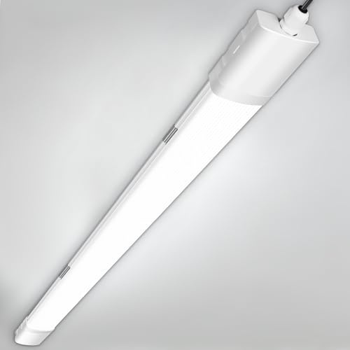 36W LED-ljusremsa, 120 cm (2 fot), 4 000 K neutral vit taklampa, IP65 vattentät LED-ljusremsa, lämplig för verkstad, kontor, källare, kök, hem, skolor och restauranger