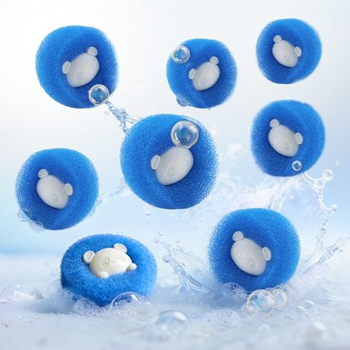 Rimozione peli di animali domestici, 8 pezzi, per rimuovere peli di animali domestici, come palline di lanugine per peli di cani e gatti, palline di pulizia riutilizzabili per vestiti e coperte