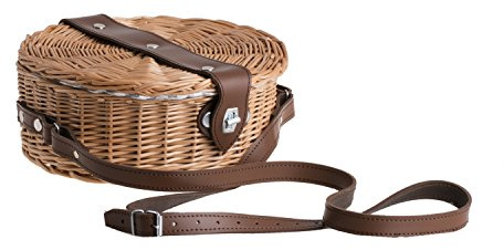 e-wicker24 Bolso de mimbre con correa de piel, bolso de mimbre para mujer, bolso de mimbre, bolso de playa