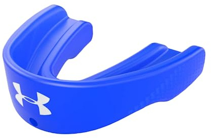 Under Armour Sport Mouth Guard Sports for Football, Lacrosse, Basketball, Hockey, Boxing, MMA, Jiu Jitsu, Includes Detachable Helmet Strap, Youth & Adult. Protectar Bucal, Blue