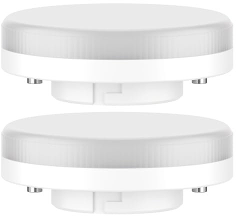 ledscom.de 2 Stück GX53 LED Leuchtmittel, warmweiß (2700 K), 4,2 W, 372lm, 96°, matt