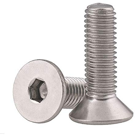 MewuDecor 1/4-20 x 1-1/2 Flat Head Socket Cap Screws Countersunk Bolts, Allen Socket Drive, Stainless Steel 18-8 (304), Bright Finish, 50 PCS