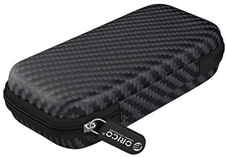 ORICO Extern hårddiskväska M.2 hårt drive case liten bärbar Eva-skyddsväska, kabelväska för extern M.2 SSD/SSD-fodral/bärbar SSD/hörlurar/datakabel etc, svart