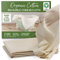 Étamine en coton bio écru à filtrer – 2 carrés ourlés réutilisables certifiés GOTS – Grande passoire réutilisable – 58,4 x 58,4 cm