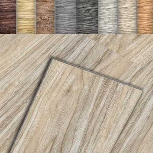 Froadp Rivestimento in PVC autoadesivo 2,51m², pavimenti in vinile con aspetto legno, piastrelle adesive in vinile, 18 pezzi, piastrelle in vinile antiscivolo e impermeabili, piastrelle in laminato