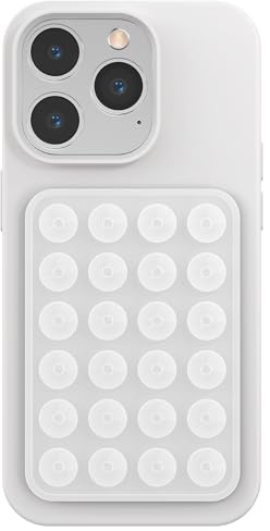 Silicone Phone Sticky Grip, Suction Phone Case Mount for iPhone and Android, Hands-Free Sticky Cell Phone Grip, Mobile Fidget Mirror Holder for Selfies and Videos