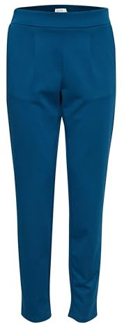b.young BYRizetta 194033 - Pantalones de tela para mujer con cordón elástico, pliegues, bolsillos, talla XS, color: Poseidon (194033), azul, XS