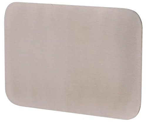Piatto portacandele acciaio inox rettangolare opaco 17x12 cm