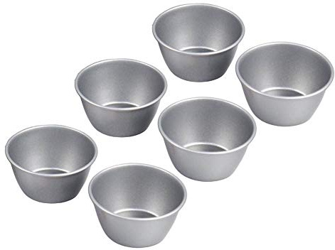 Uppsättning Med 6 Kolstålpuddingformar, Nonstick-bakkoppar Cupcake Mold Muffin Tin Dariole Moulds Baking Tool, Mini Cake Egg Tart Ugn Bakformar