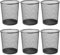 6 Pack Waste Paper Bins, Lightweight Circular Finest Black Mesh Waste Basket, Metal Trash Bin for Kitchens, Home Offices, Dorm Rooms, Living Rooms & Bedrooms (6)