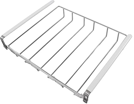 Vinglasställ, underskåp Ställvaror Vinglashållare Rostfritt stål Glasförvaringshängare Organizer för barköksskåp, silver