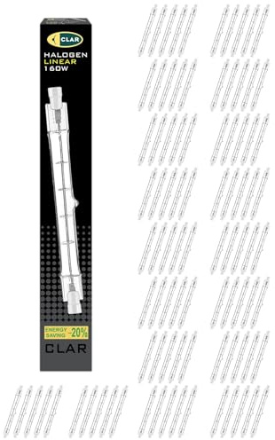 CLAR - Halogene R7S 118 mm, halogenlampor, R7S-lampa, halogenlampa, halogenlampa, halogenlampa, halogenlampa, 160 W halogenlampa (förpackning 100)