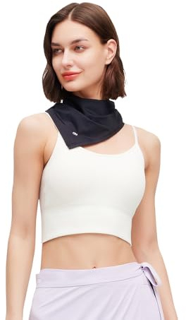OhSunny kylande bandana män kvinnor UPF 50+ solskydd hals scarf wrap SNH6M139YT, Svart, one size