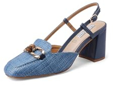 QUEEN HELENA Slingback Décolleté Casual Eleganti a Punta Chiusa Donna ZM9926 (Blu, Sistema Taglie Calzature EU, Adulto, Donna, Numero, Media, 39)