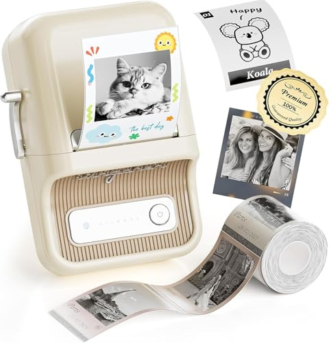 NIIMBOT Etichettatrice B21 Pro,Stampante per etichette HD 300DPI,con grandi etichette autoadesive impermeabili per foto, casa, ufficio e affari