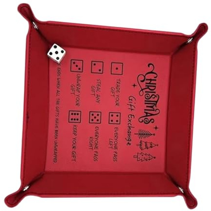 Plateau Roulant à Dés | Grand Plateau Pliable Drôle de Noël,Bac de Rangement pour Dés de Jeux de Société | pour Adultes Adolescents Famille Amis Divertissement