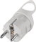 EMOS Schutzkontaktstecker mit Lasche, Ersatz-Stecker aus Kunststoff, Winkelstecker für untere Kabeleinführung, für Kabelquerschnitt 1,5 mm2, 3 680 W, IP20 Innenbereich, 250 V/16 A max., Weiss, Schuko