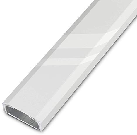 Conduit de Câbles de Design 1100 x 50 x 20 mm blanc poudré avec Place pour nombreuses Câbles Raccord de Câbles