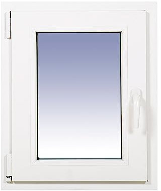Ventanastock PVC 500x600 Practicable Oscilobatiente Izquierda 1 hoja con vidrio Carglass (Climalit Mate)