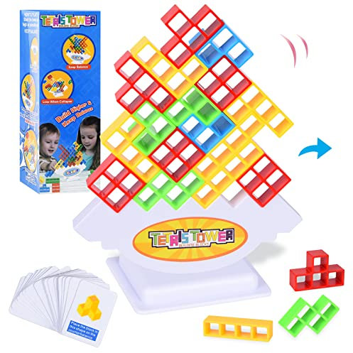 FORMIZON Tetris Balance Stapelspiel, Denkspiel Motorikspielzeug, Stapelblöcke Balancing Spiel Stapelturm, Geschenke für Jungen Mädchen
