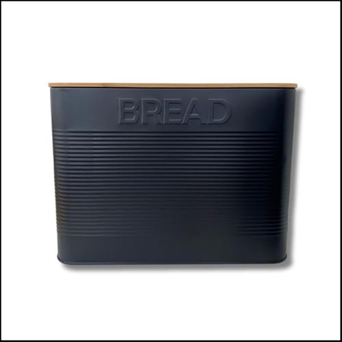 Evanmore Kitchen storage tins bread bin biscuit tin tea coffee sugar canisters pasta tin box (Bread bin)