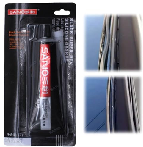 Black Silicone Sealant - High Temperature, Waterproof for Bathroom & Kitchen, Strong Glue for Cars & Windscreens