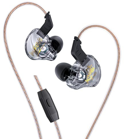 Yinyoo KBEAR MONKIE K01 Wired Gaming Earbuds,1DD Lightweight Gaming In Ear Monitor with 3.5mm Plug, HIFI Immersive Bass in Ear Headphones Wired Earphones Compatible with PC,PS5, Xbox,Switch