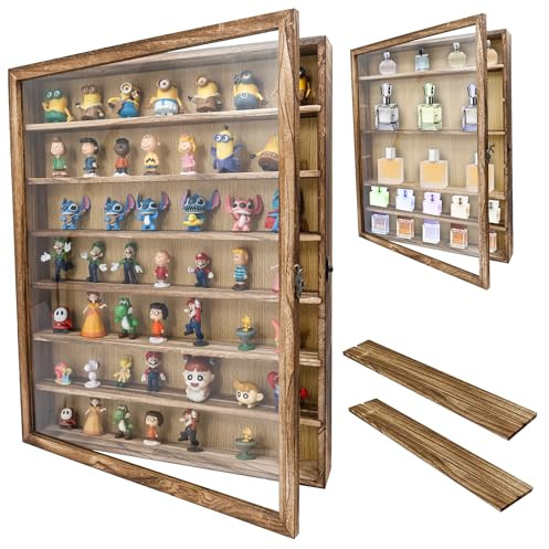GraduationMall Marco de caja de sombra con estantes extraíbles, caja de memoria profunda de madera de 16 x 20 pulgadas, vitrina para medallas militares, flores, recuerdos coleccionables