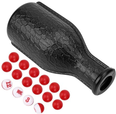 Billard-Pool-Shaker-Flasche mit 16 Nummerierten Tally-Kugeln, Pool-Würfelbox, Billard-Zubehör, Schwarze Ergänzung für die Sammlung Jedes Enthusiasten. Billard Sind Billard-Shaker