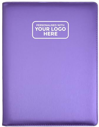 ARPAN A4 Folder with 24 Pockets 48 Sides – Professional Document Organiser with Clear Sleeves for Paperwork, Certificates and Reports | A4 Display Book for Office, Study and Work Use (Purple)