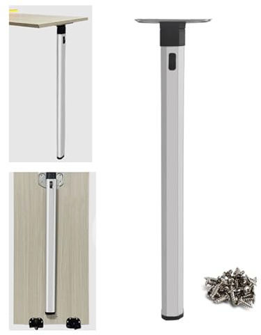 Gambe Per Mobili In Acciaio Inossidabile,Gambe Pieghevoli Per Tavolo,Pieghevole,In Acciaio Inox Gamba Tavolo,Per Caravan,Roulotte,Yacht,Base Protettiva In Plastica Nera(Dimensioni: 70 Cm),Argento