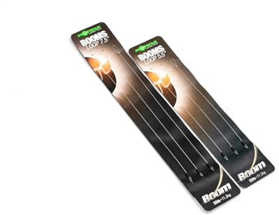 Korda Booms Loop 5.5 Inch Ready-Tied Hook Links, Perfect for Combi Rigs, 25lb Fluorocarbon, Easy Setup, Carp Fishing, 3 Pack
