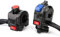 KIMISS comandi moto manubrio,1 paio di universale 7/8inch manubrio del motociclo clacson interruttore di controllo di avvio della luce di direzione(plastica + alluminio) Nero