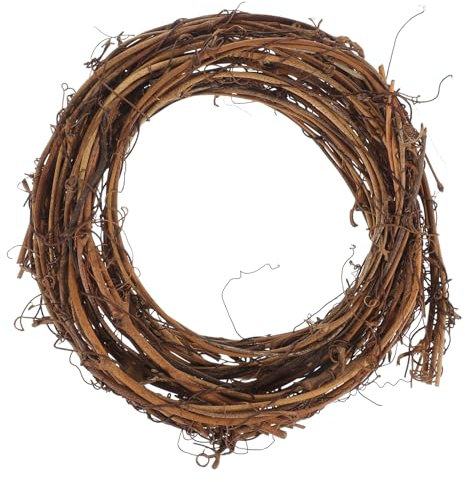 BESPORTBLE Grapevine Wreath for Crafts: 15ft Natural Twig Wreath Garland Rattan Hanging ring door s door winter door white s flower autumn