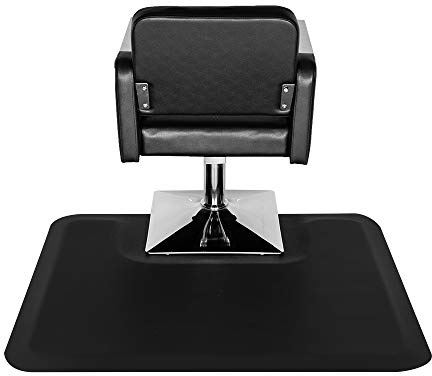 OmySalon 3' x 4' Barber Floor Mat Anti Fatigue for Stylist Standing, 1/2'' Thick Comfort Matt Square Base for Salon Styling Chair, Hair Cutting Hairdressing Beauty Equipment