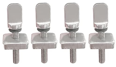 SyiXute 4 Pcs Surfboards Fin Screw,Stainless Steel Screw Surfboard Accessories for Surfboard Tail Flat Straight Brace Brackets,Long Board,Inflatable SUP,Paddle Boards,Silver